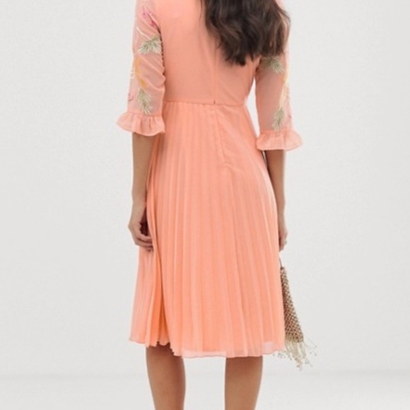 ASOS | Dresses | Embroidered Pleated 